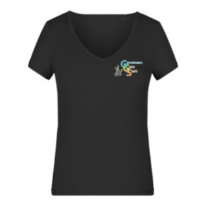 GGS Lady V-Neck T-Shirt schwarz